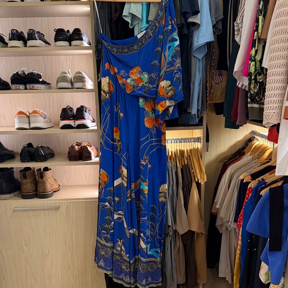 Camilla One-Shoulder Blue Floral Jumpsuit - Picture 4 of 4